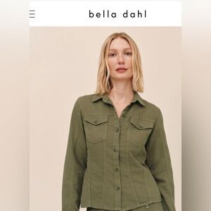 Bella Dahl Olive Button-Down Utility Shirt